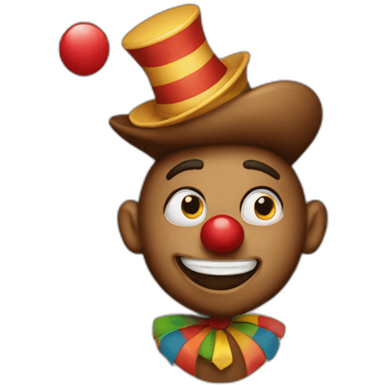 Brown clown emoji emoji