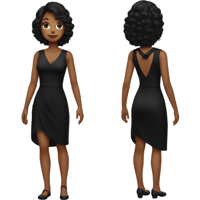 cool black dress emoji