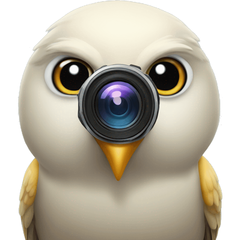 Bird but it has a camera for a head emoji