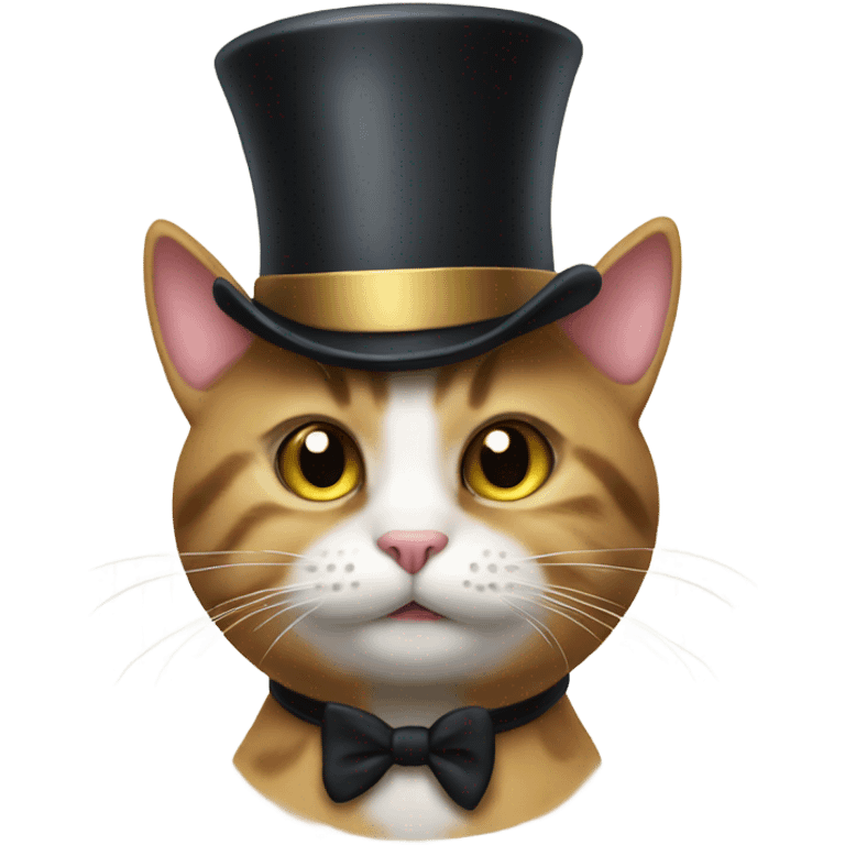 Cat with top hat emoji