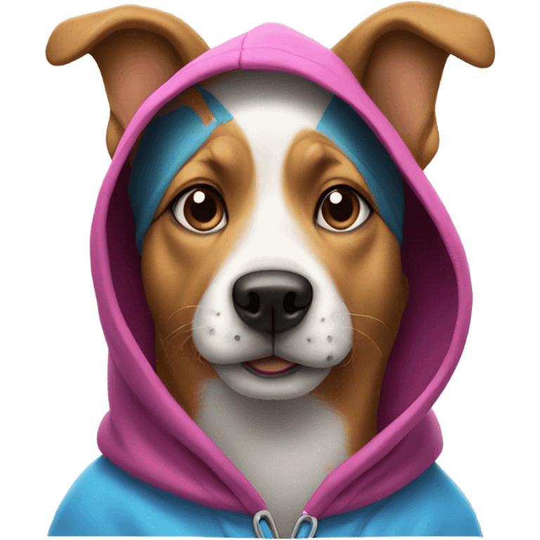 Dog wearing hoodie  emoji