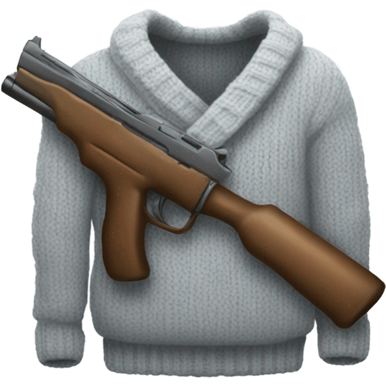 Gun with a sweater  emoji