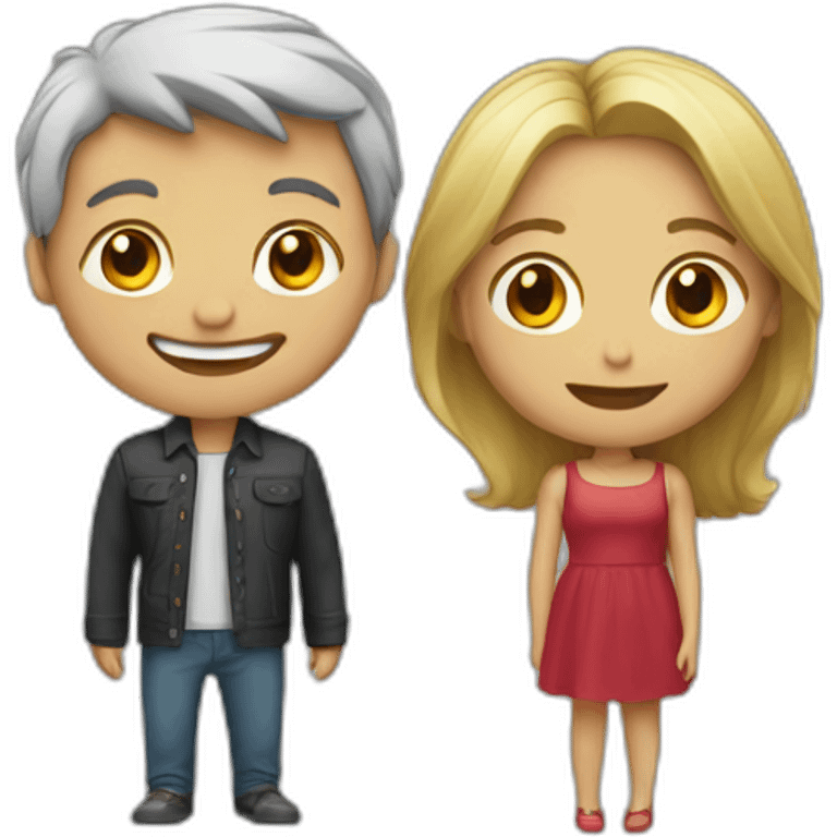 Couple en pierre emoji