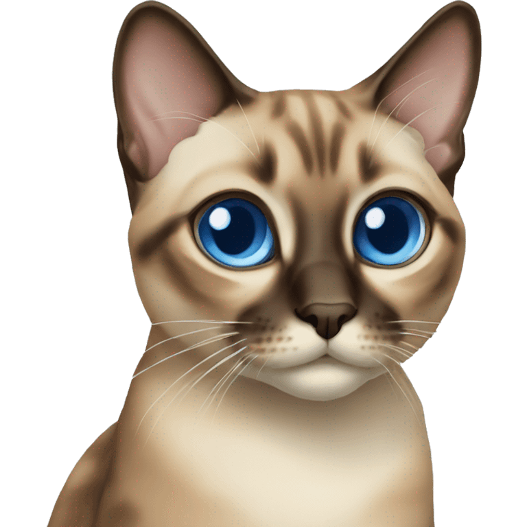 torbie siamese cat blue eyes emoji