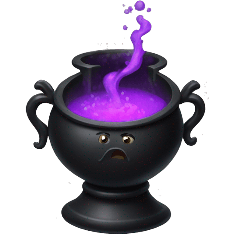 black cauldron with potion emoji