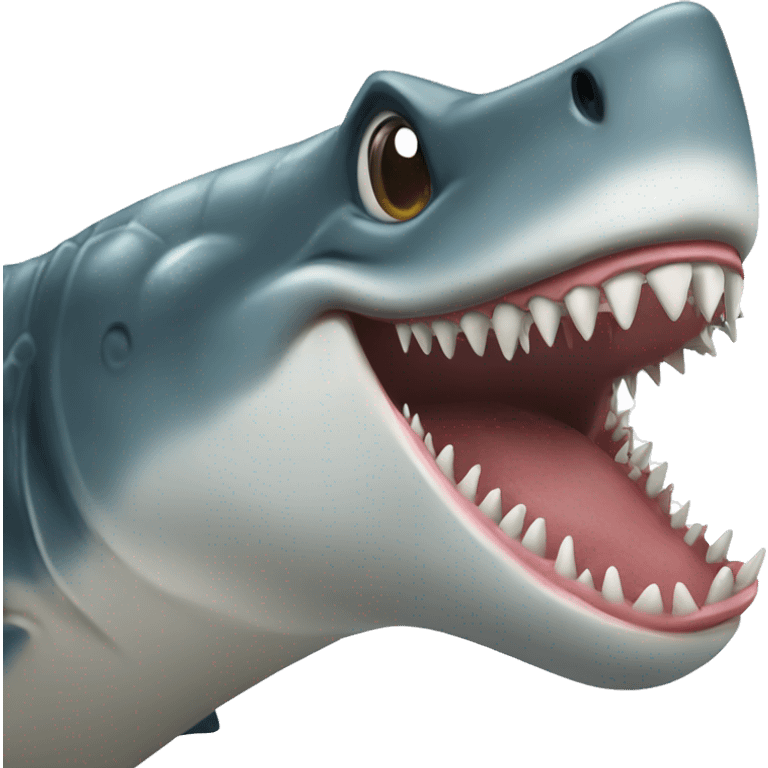 Shark lick crocodile  emoji