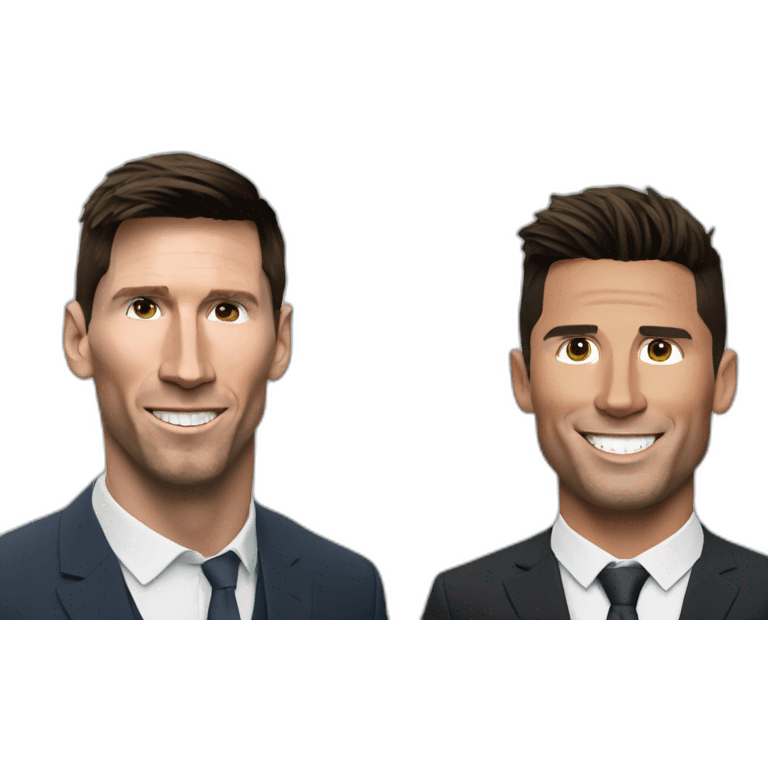 messi and cristiano ronaldo face emoji