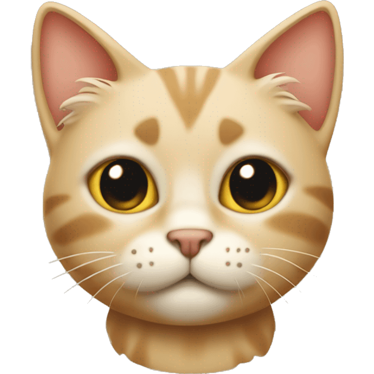 cute beige tarred cat emoji