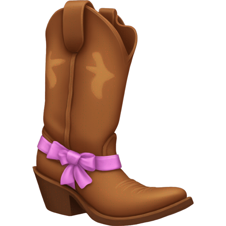 Cowboy boots with bows on them emoji