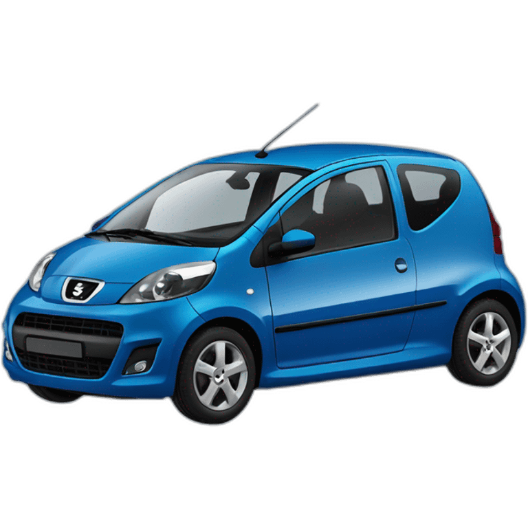 Peugeot 107 blue with spoiler emoji