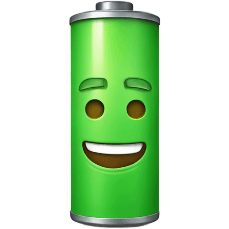 Green happy battery  emoji