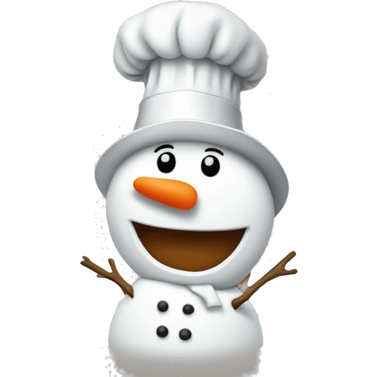 snowman with chefs hat emoji