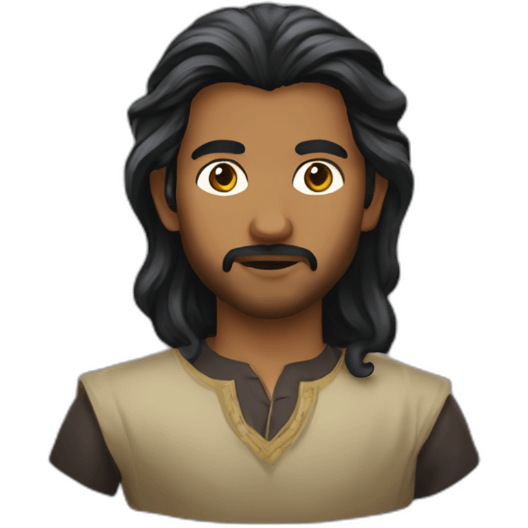 Sri Lankan d&d master long dark hair  emoji