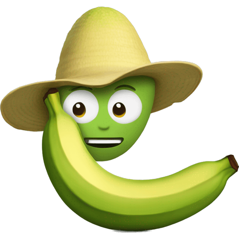 Bananna with a avacado emoji