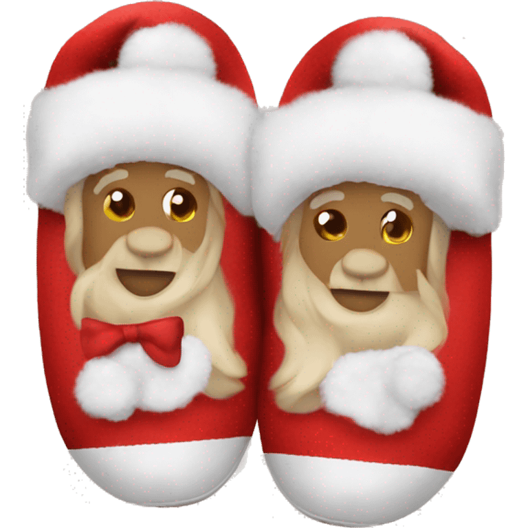 CuteChristmas slippers emoji