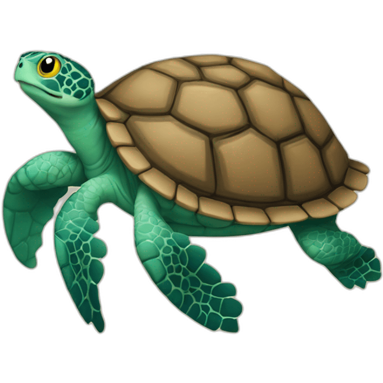 tortue qui rigole emoji