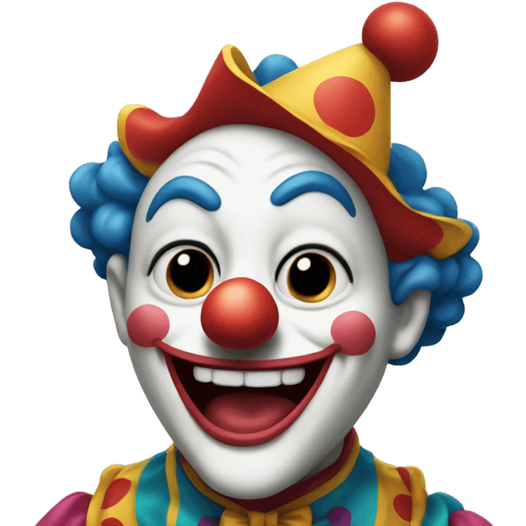 Clown pointing at you and laughing emoji