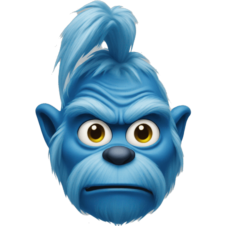 Blue grinch emoji