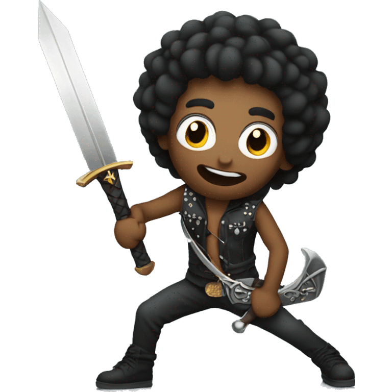 Rockstar holding sword emoji