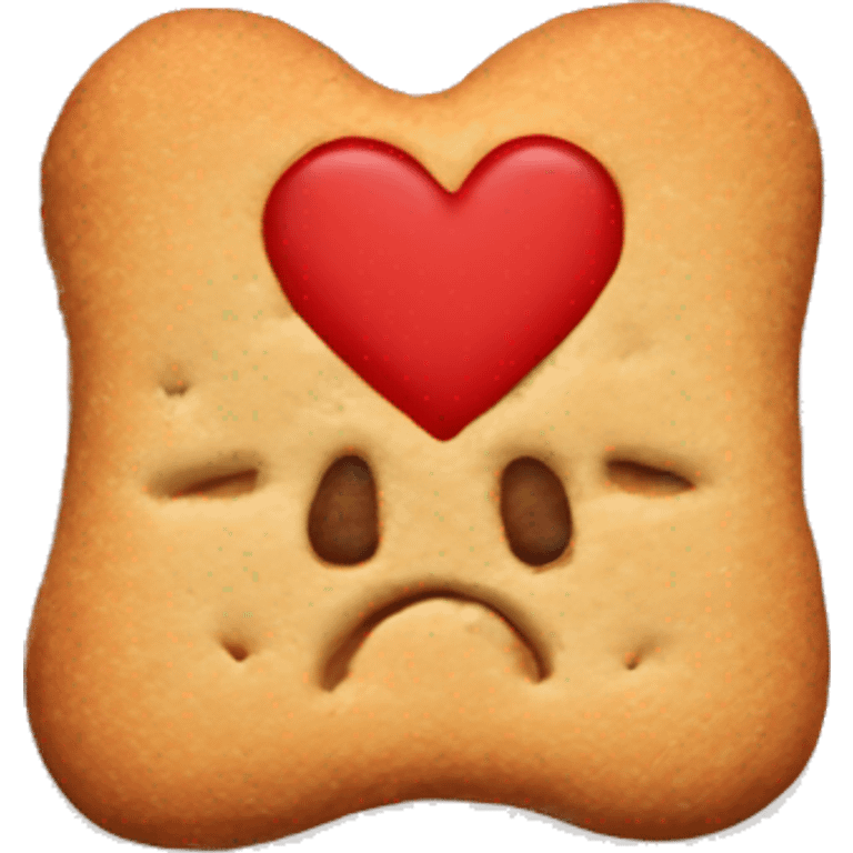 A heart shape biscuit emoji