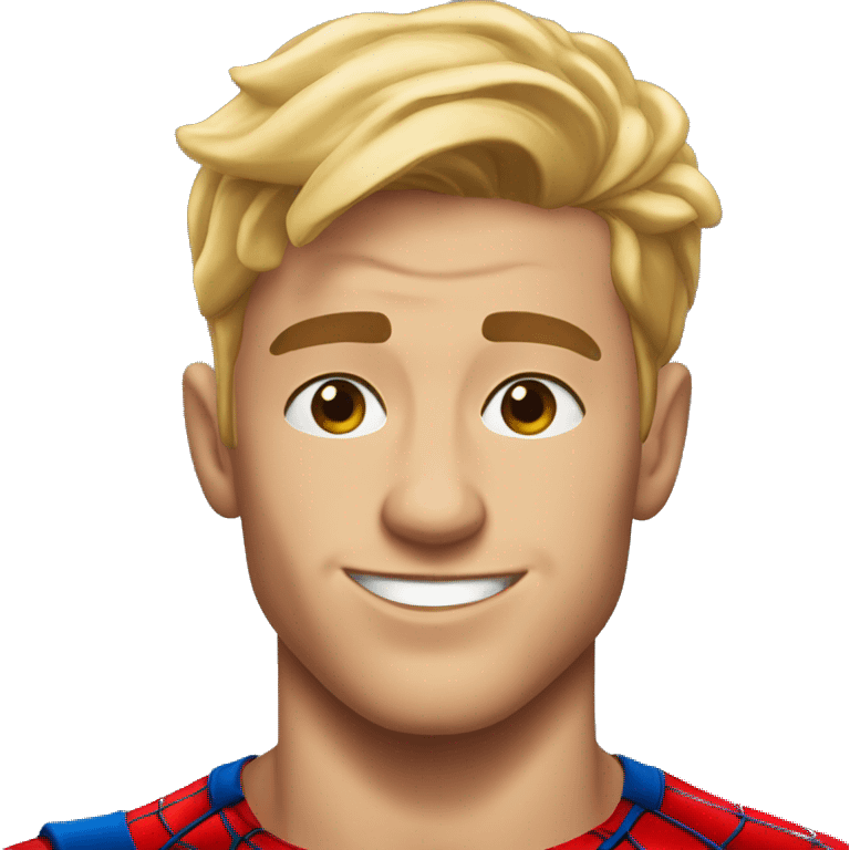 handsome blonde 26 year old spiderman emoji