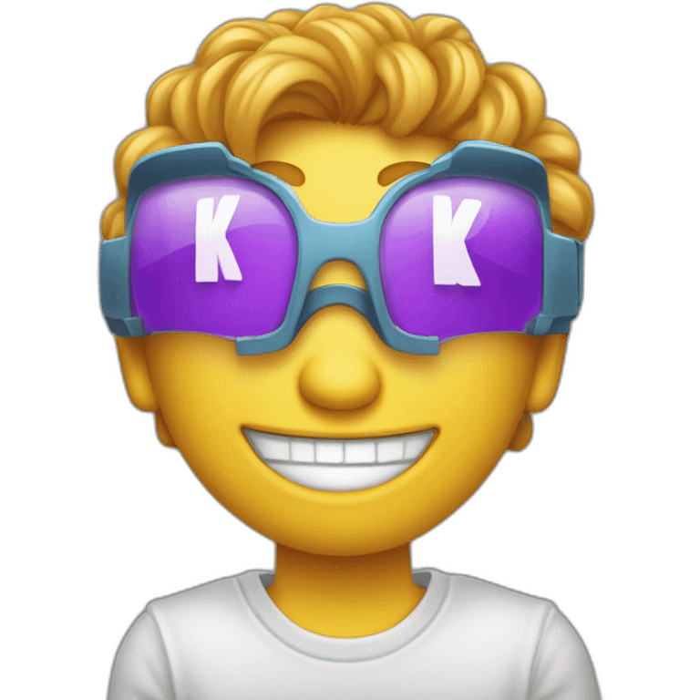 La lettre K dans un style année 90’s emoji