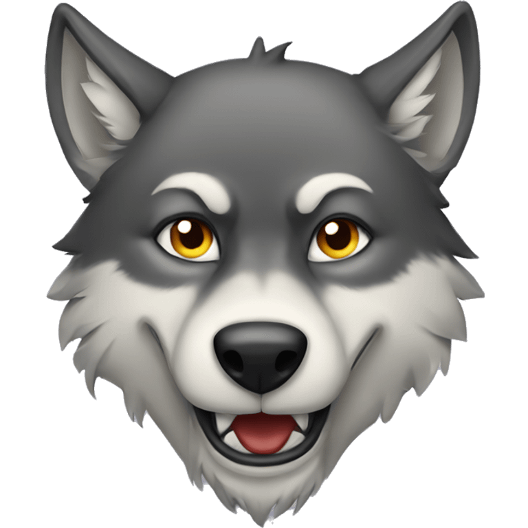 Wolf smirking  emoji