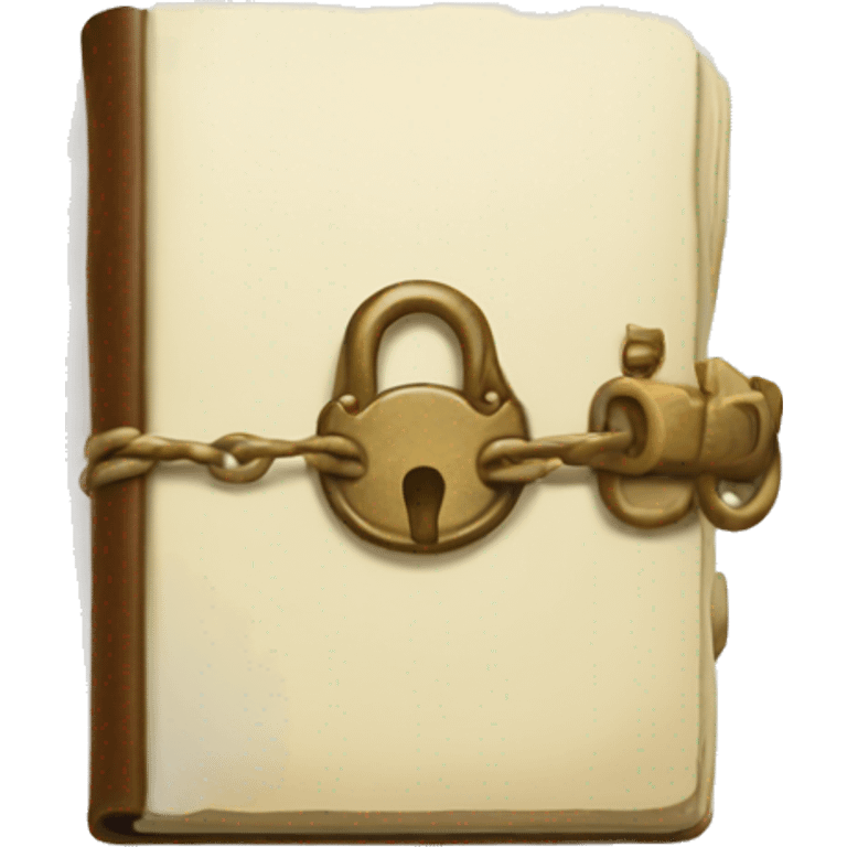 locked ivory diary emoji