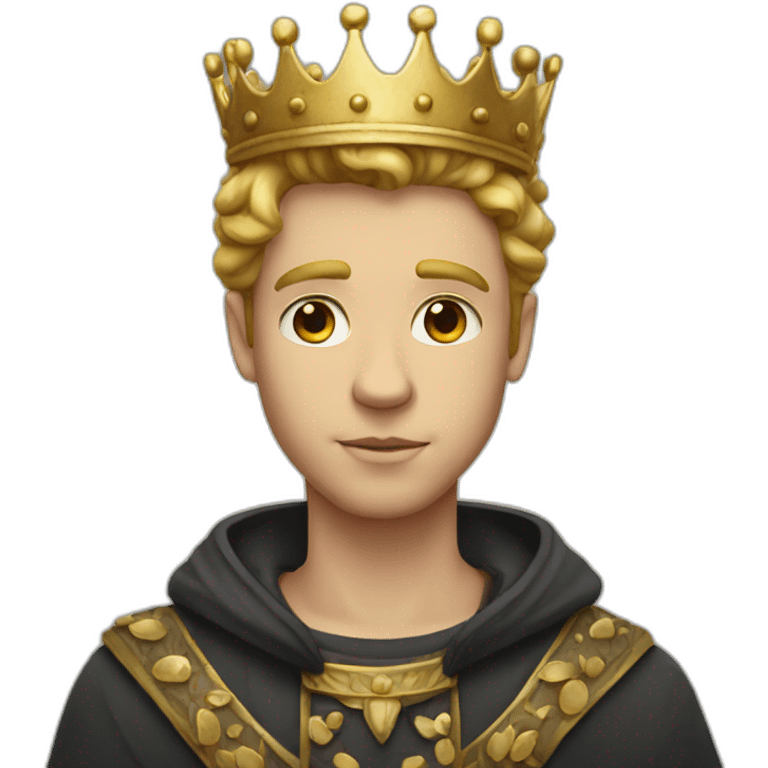 White young king emoji