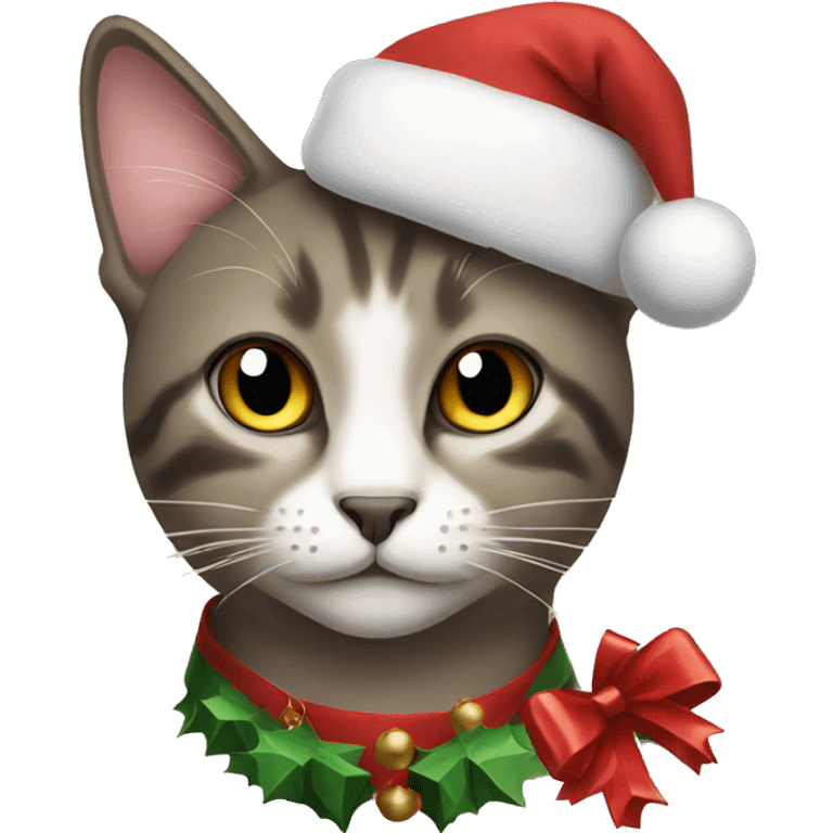 Christmas cat emoji