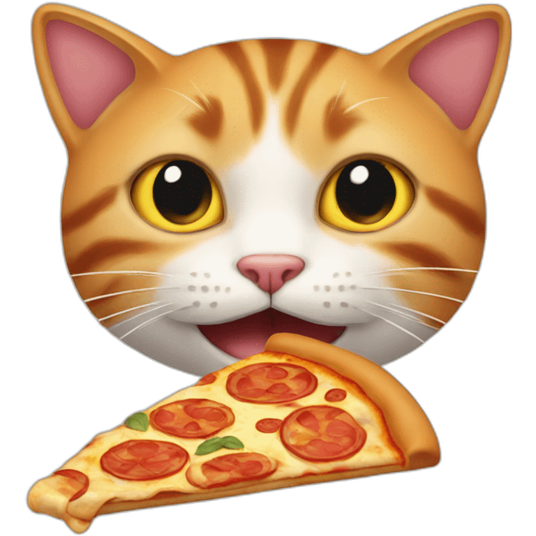 Cat with pizza emoji