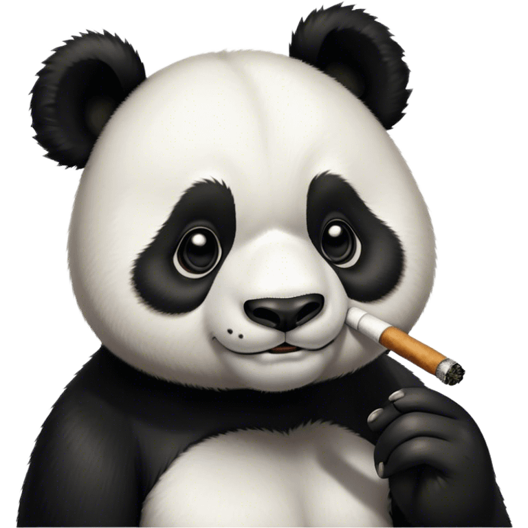 Panda smoking  emoji