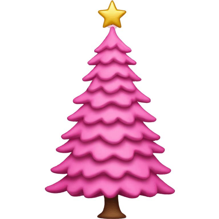 PINK Christmas tree emoji