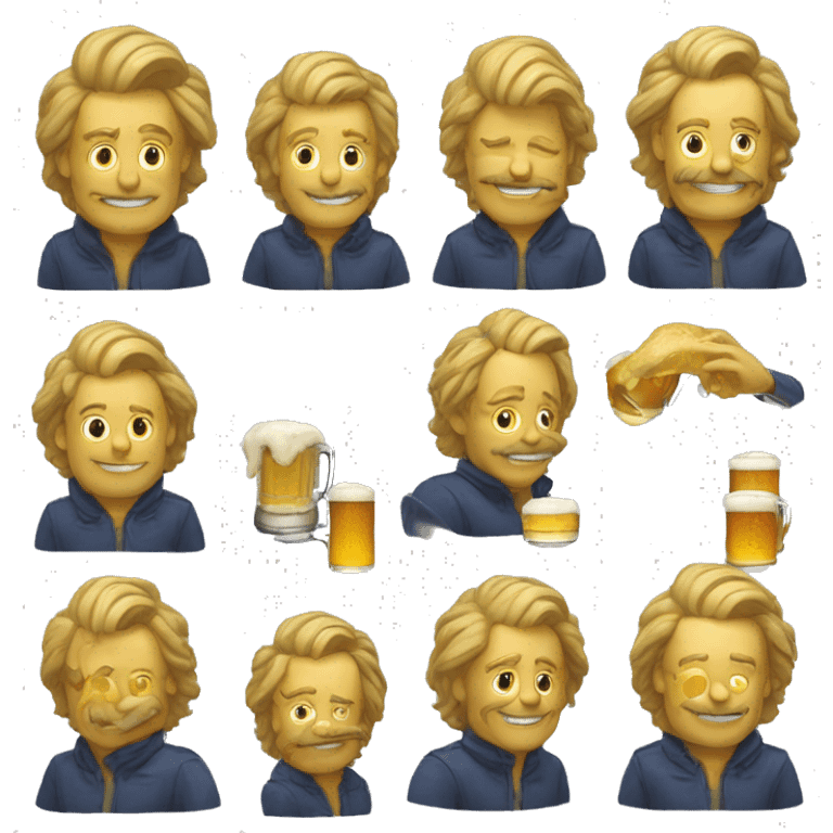 Donald trempe buvant une bierre emoji