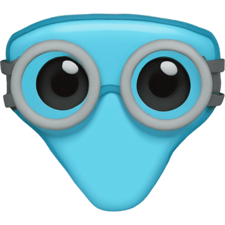 Snorkel eye mask light blue emoji