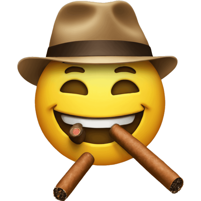 smiley with cigar emoji