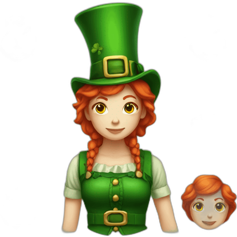 female red head leprechan emoji