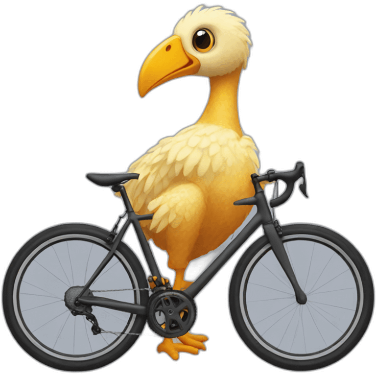 dodo bird on a road bike emoji