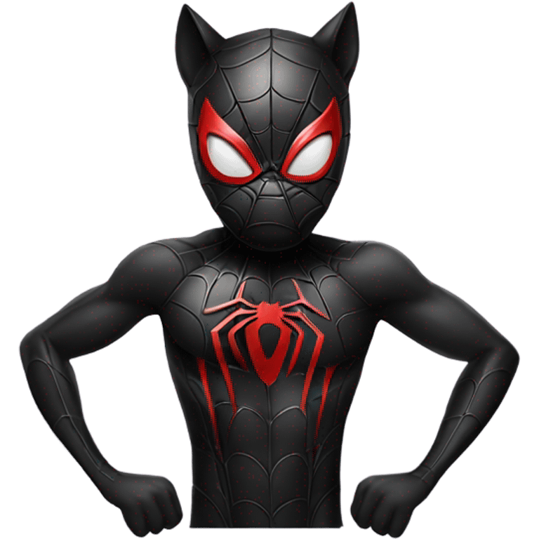 Black cat spiderman emoji