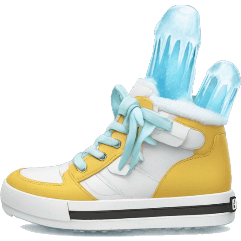 frozen sneaker with icicles emoji