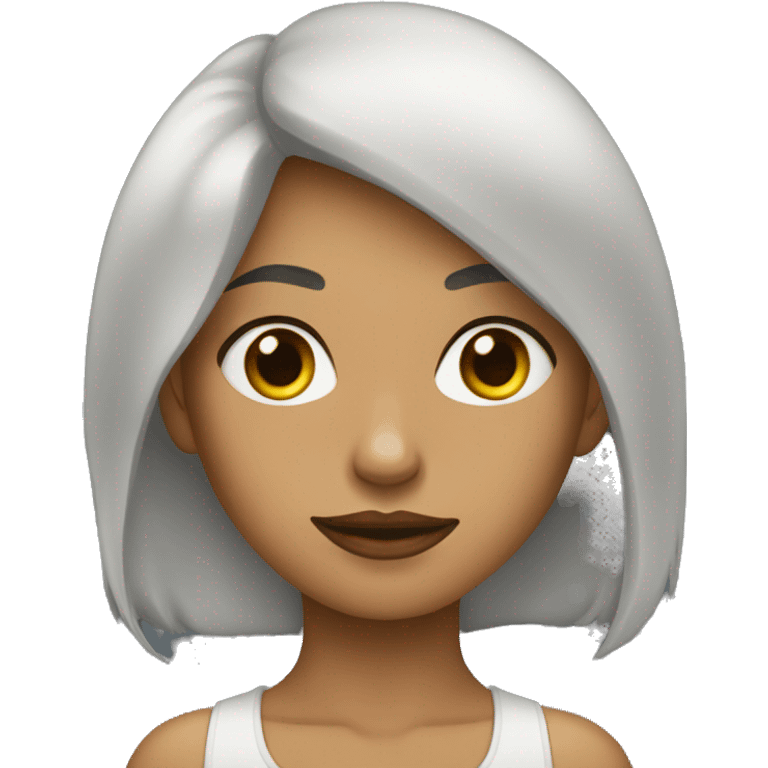 Femme mûre yeux noirs  emoji