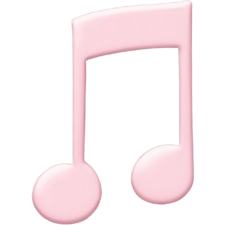 Pale pink music note with pale pink heart  emoji