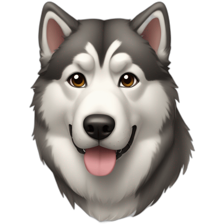 Dog alaskan malamute full-body emoji