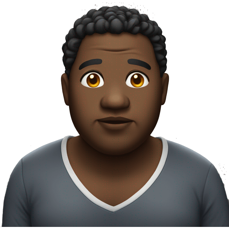 Fat black dude emoji