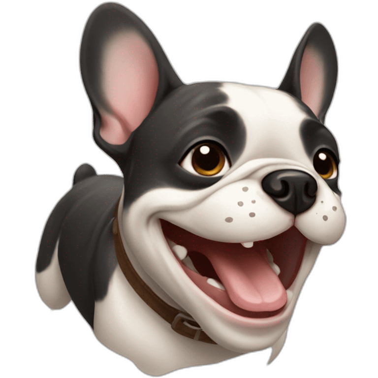 French bulldog laughing  emoji