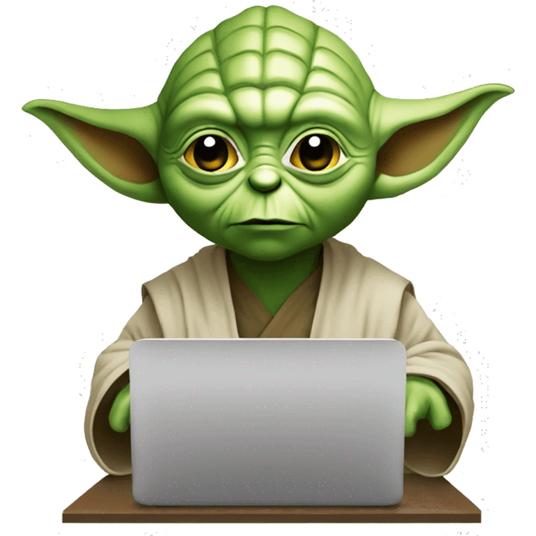 editor yoda with laptop emoji