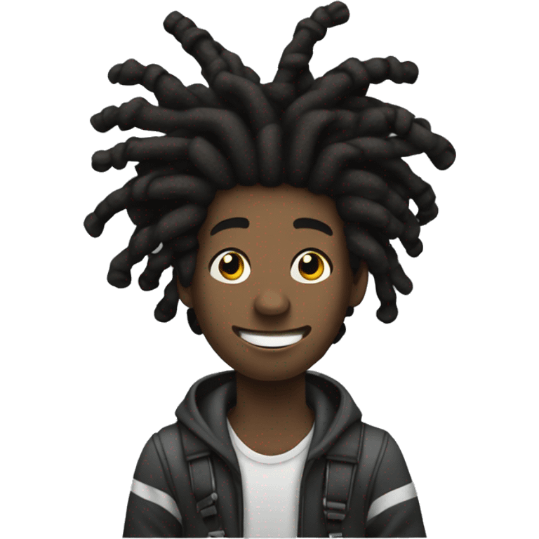 black 20 year old man with dreads on a rollercoaster emoji