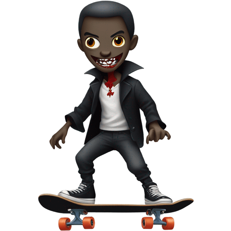 Vampire on a skateboard emoji