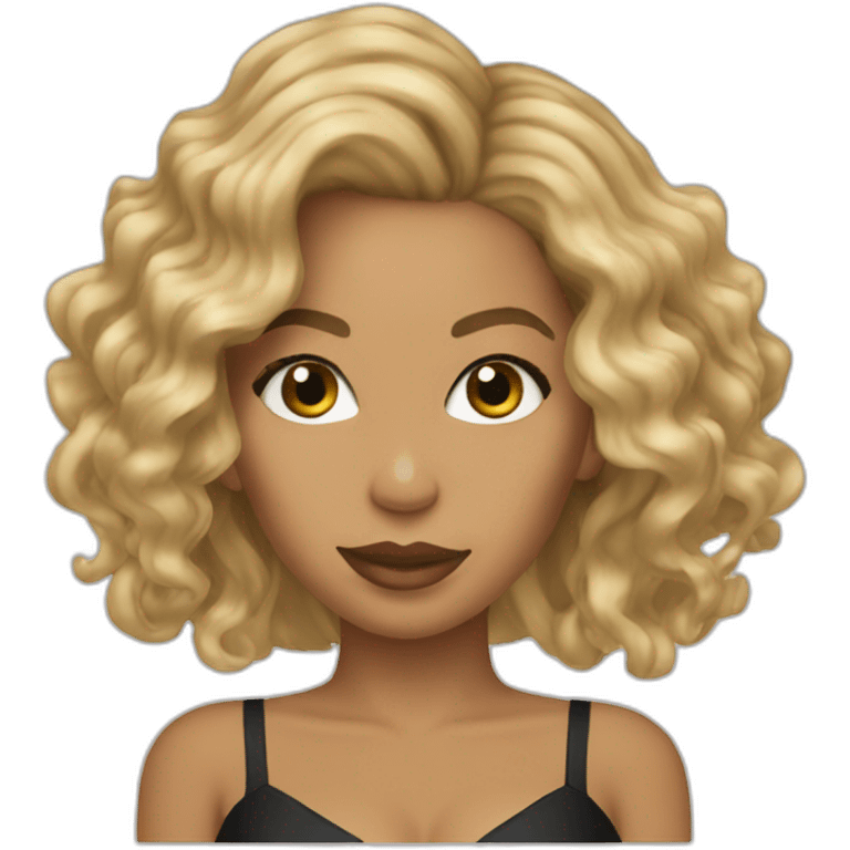 beyonce with blonde haur emoji