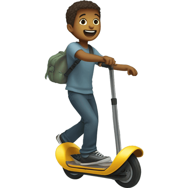 Boy riding a onewheel emoji